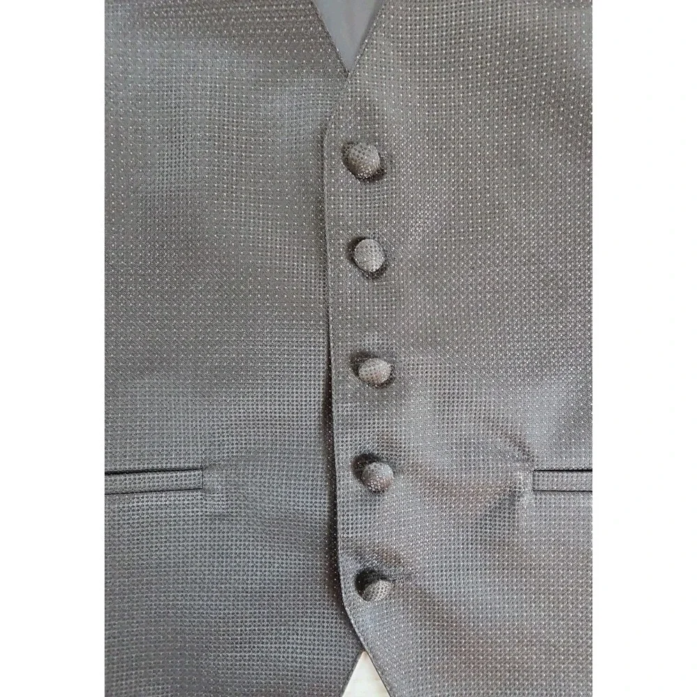 Vtg LAUREN‎ RALPH LAUREN MEN'S LARGE FORMAL DRESS VEST POLYESTER USA GEOMETRIC